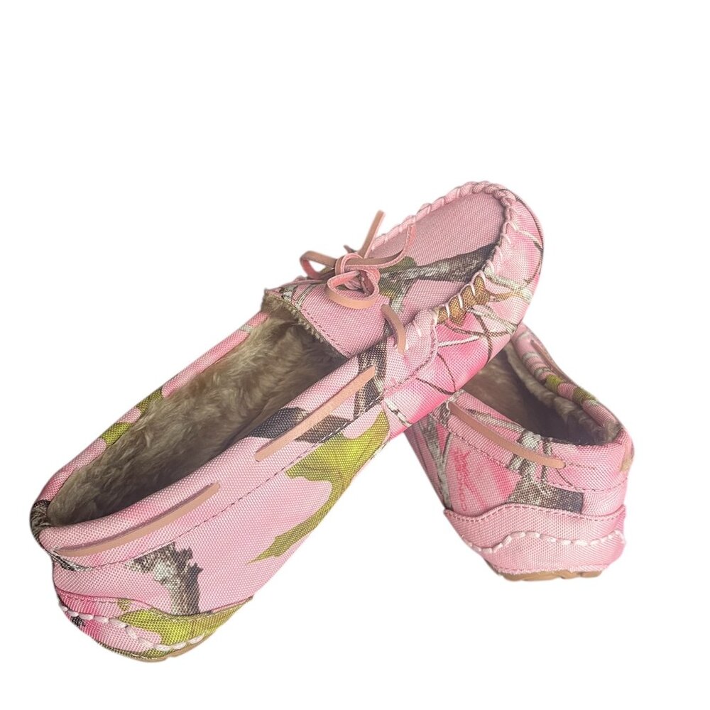 Natural Reflections Pink Camo House Shoes Slippers Size 6